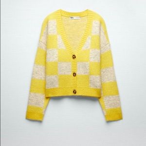 Zara check cardigan